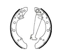 DELPHI LS1625 Brake Shoe Set Rear Fits Seat Ibiza 1.9 TDI 1.4 i 16V 1.9 D 1.0 i