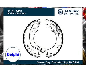 DELPHI LS1997 Handbrake Shoe Set Rear Replacement For Land Rover Discovery