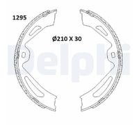 DELPHI LS2179 Brake Shoe Set, parking brake for AUDI,BENTLEY,PORSCHE
