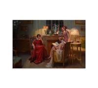 Delphin Enjolras Paintings Wall Art Poster Prints In The Reading Room Painting On Canvas Wall Art Scroll Picture Print Living Room Walls Decor Homes Unframe 08x12inch(20x30cm)