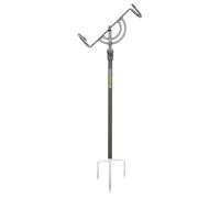 Delphin FlexiStick Telescopic Rod Holder Stable 50-70 cm with Ground Spear, Pendulum Mechanism, Rubberised Pad and Metal Trident, Fishing Stand for Carp and Seat, Dark Green