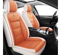 DELPOS Car Seat Covers Universal Full Set Accessories for Nissan Expert/Elgrand E51/Elgrand E52/Dualis J10/Dayz/Cima Y32/Cima Y33 Car Accessories, Orange