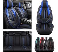 DELPOS Car Seat Covers Universal Set for Fiat Abarth 500/Abarth 500C/Abarth 500 Esseesse/Abarth 695 Car Accessories, Black Blue