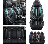 DELPOS Car Seat Covers Universal Set for Hyundai i20 Coupe (GB)/i20 Play (GB)/i20(BC3)/i20N(BC3)/i20 N Line(BC3) Car Accessories, Black Green