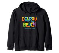 Delray Beach Florida Mid-Century Design Zip Hoodie