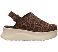 Delray Clog Suede Brown Leopard 6
