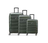 Delsey Paris Meteor 4 wheels Suitcase set 3-piece with expansion pleat olive
