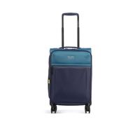 Delsey Paris Brochant 3 4 wheels Cabin trolley 55 cm with expansion pleat blue