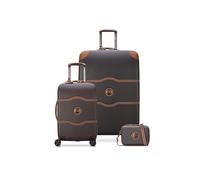 DELSEY PARIS Chatelet Hard+ Hardside Luggage with Spinner Wheels, Chocolate Brown, 2 Piece Set 21/Backpack, Chatelet Air 2.0 Hardside Luggage with Spinner Wheels