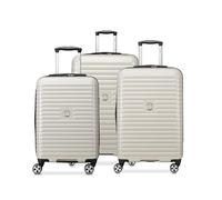 DELSEY PARIS Cruise 3.0 Hardside Expandable Luggage with Spinner Wheels, Ivory, 3 Piece Set (20/24/28), Hardside Expandable Luggage With Spinner Wheels