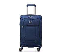 DELSEY Paris Helium DLX Softside Expandable Luggage with Spinner Wheels, Navy Blue, Checked-Medium 25 Inch, Helium DLX Softside Expandable Luggage with Spinner Wheels