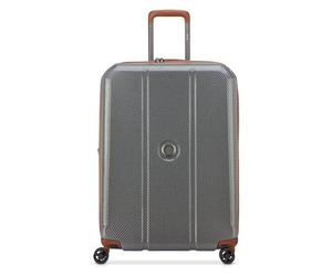 Delsey Paris Helium Ultimate 4 wheels Trolley 70 cm Expandable silver colored