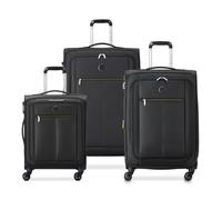 Delsey Paris Pin Up 6 4 wheels Suitcase set 3-piece with expansion pleat black