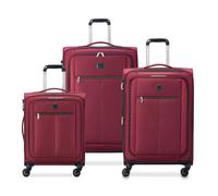 Delsey Paris Pin Up 6 4 wheels Suitcase set 3-piece with expansion pleat red