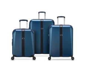 Delsey Paris Promenade Hard 2.0 4 wheels Suitcase set 3-piece blue