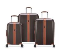 Delsey Paris Promenade Hard 2.0 4 wheels Suitcase set 3-piece with expansion pleat brown