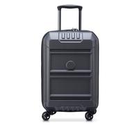 Delsey Anthracite Rempart Double-wheel Woven Suitcase 55cm