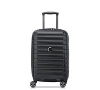 DELSEY PARIS - Shadow 5.0 - Rigid Expandable Cabin Suitcase - 55 x 35 x 28 cm - 43 litres - S - Black, Black, S, Suitcase