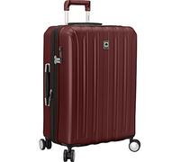 DELSEY Paris Titanium Hardside Expandable Luggage with Spinner Wheels, Black Cherry Red, Checked-Medium 25 Inch, Titanium Hardside Expandable Luggage with Spinner Wheels