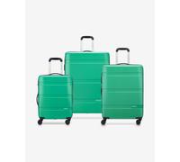 Delsey Paris x Benetton Now Hardside Luggage Set green