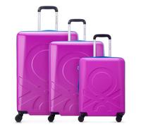 Delsey Paris x United Colors of Benetton Fabrica 4-wheel suitcase set 3 pcs. pink