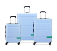 Delsey Paris x United Colors of Benetton Now Hardside 4-wheel suitcase set 3 pcs. with expansion fold blue