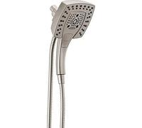 Delta 5-Setting In2ition 2-in-1 Dual Hand Held Shower Head with Hose, Brushed Nickel Shower Head Handheld Combo, Magnetic Docking, 2.5 GPM, Stainless