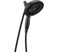 DELTA FAUCET 58480-BL-PK H2Okinetic In2ition 5-Setting Two-in-One Handshower Showerhead with MagnaTite Technology, Matte Black