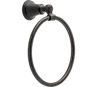 Delta 73246-RB Woodhurst Wall Mount Round Closed Towel Ring Bath Hardware Accessory in Venetian Bronze