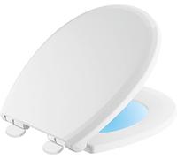 Delta 803902-N-WH Sanborne Toilet Seat, White + Blue Nightlight, Round