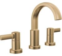Delta Albion 3 Hole Bathroom Faucet, Gold Bathroom Sink Faucet, 2 Handle Bathroom Faucet, Bath Faucet, Metal Push-Pop Drain Assembly, 1.2 Flow