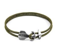 Delta Anchor Silver and Rope Bracelet ANCHOR & CREW Green 19cm