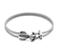 Delta Anchor Silver and Rope Bracelet ANCHOR & CREW Grey 23cm