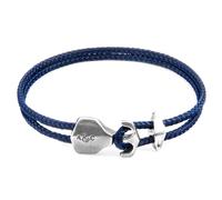 Delta Anchor Silver and Rope Bracelet ANCHOR & CREW Navy 19cm