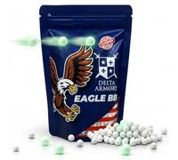Delta Armory EAGLE Green Tracer Airsoft BBs 6mm - 0.20g 0.25g - Glow in the Dark BBs for Tracer Unit, CQB & All-Round Use, High Polish Precision Pellets