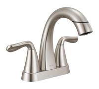 Delta Arvo Centerset 25840LF-SPPD Brushed Nickel Bathroom Faucet with Pull Out Sprayer, Push-Pop Drain, Brushed Nickel 4-Inch