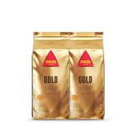 Delta Cafés - Coffee in Gold Bean - 2 Packs of 1 kg - Intensity 12 - Blend of Roasted Coffee Beans Arabica and Robusta - Very Aromatic with Notes of Honey and Ripe Fruit
