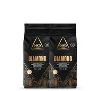 Delta Cafés - Diamond Bean Coffee - 2 Packs of 1 kg - Intensity 12 - Blend of Arabica Roasted Coffee Beans and Robusta - Highly Aromatic with Notes of Roasted Nuts.