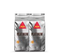 Delta Cafés Platinum Whole Bean Coffee 1kg - Pack of 2, Intensity 12, Arabica-Robusta Blend