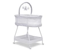 Delta Children Adjustable, fabric, Mesh, White/Grey, Bassinet