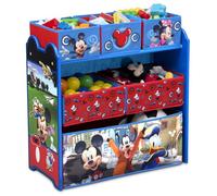 Delta Children Disney Mickey Mouse 6 Bin Design and Store Toy Organizer
