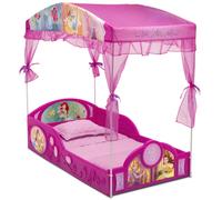 Delta Children - Disney Princess Plastic Sleep and Play Toddler Bed with Canopy Pink