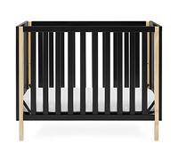 Delta Children Gio Mini Crib with 2.75" Mattress Included, Ebony/Natural