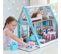 Delta Children Ski Chalet A-Frame Dollhouse - Includes 15 Accessories - Fits 12-inch Dolls - Pretend Play Dream Gift for Ages 3+
