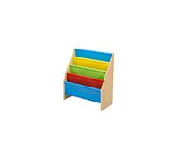 Delta Children Sling Book Rack Bookshelf for Kids - Easy-to-Reach Storage for Books, Magazines or Coloring Books - Ideal for Playrooms & Homeschooling - Greenguard Gold Certified, Natural/Primary
