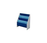 Delta Children Sling Book Rack Bookshelf for Kids - Easy-to-Reach Storage for Books, Magazines or Coloring Books - Ideal for Playrooms & Homeschooling - Greenguard Gold Certified, Grey/Blue