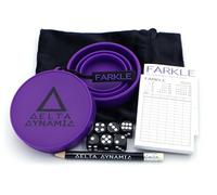 Delta Dynamic Products Farkle - Pocket Travel Dice Game with Folding Shaker Cup & Deluxe Storage Bag. UK-Made.
