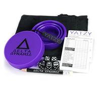 Delta Dynamic Products Yatzy - Pocket Travel Dice Game with Folding Shaker Cup & Deluxe Storage Bag. UK-Made.