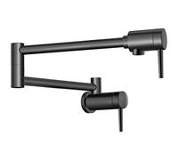 DELTA Faucet 1165LF-BL Contemporary Wall Mount Pot Filler, Matte Black