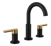 DELTA Faucet 35749LF-GZ Nicoli Bathroom Faucet, Matte Black Champagne Bronze